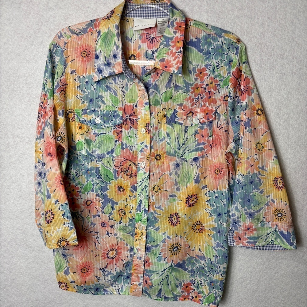 Alfred Dunner Spring Floral Top Size 14